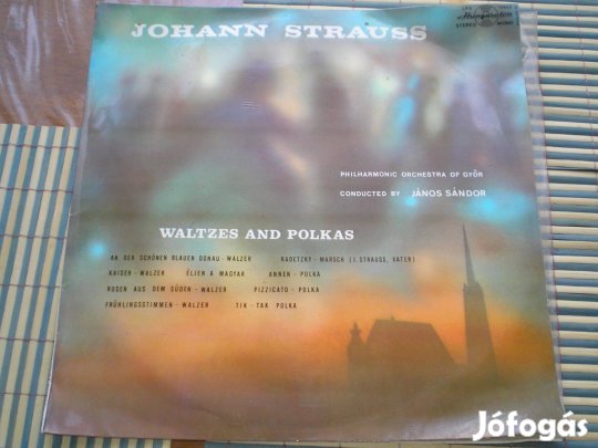 Johann Strauss bakelit lemez LP keringő polka