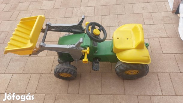 John Deere gyerek traktor, lábbal hajtós, megkímélt