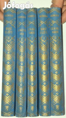 John Galsworthy művei sorozatból 5 kötet (nem teljes sorozat)