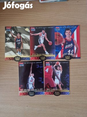 John Stockton Upper Deck 1995-96 USA Team kosaras kártyák 5db