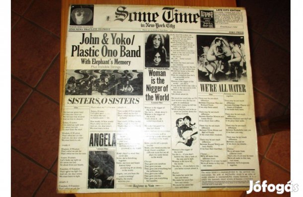 John & Yoko / Plastic Ono Band bakelit hanglemez eladó
