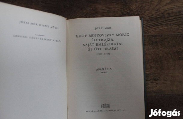Jókai Mór - Gróf Benyovszky Móric életrajza, saját emlékiratai