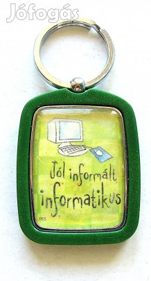 Jól informált informatikus kulcstartó