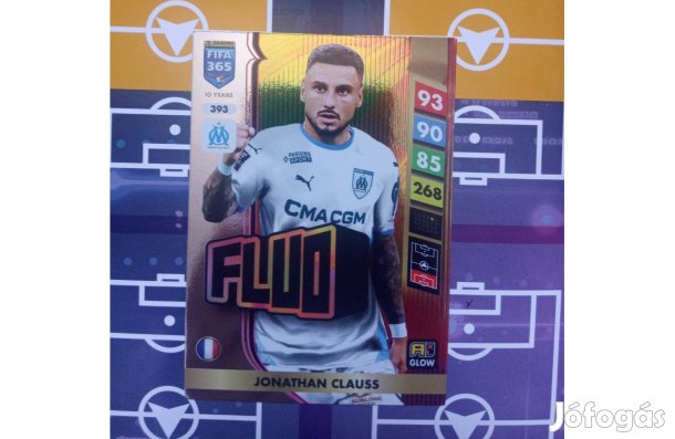 Jonathan Clauss (Marseille) Fifa 365 2025 Fluo kártya