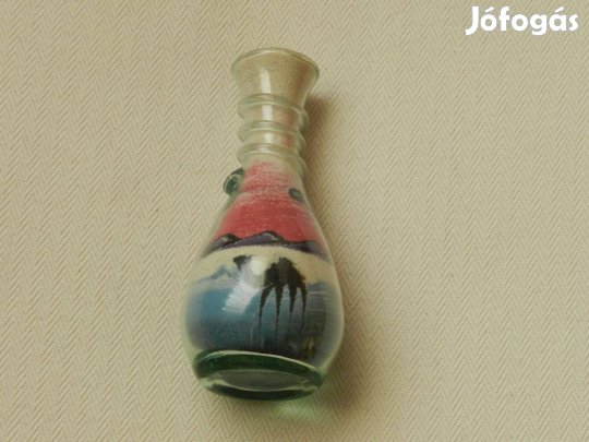 Jordán, üvegbe zárt homokkép