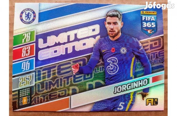 Jorginho Chelsea XXL Limited Edition focis kártya Panini 2022 Update