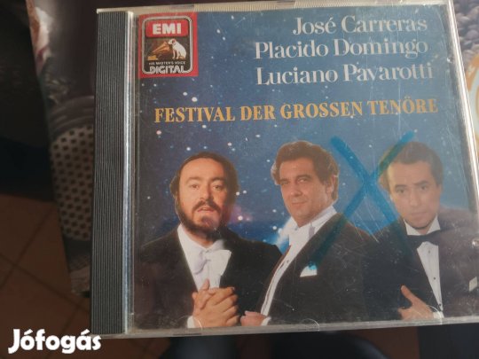 José Carreras Placido Domingo Luciano Pavarotti CD lemez eladó