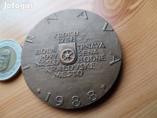 Jubileumi 1238-1988 emlékérem Nagyszombat /Trnava/