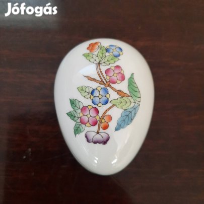 Jubileumi Herendi Viktória mintás porcelán tojás bonbonier eladó 