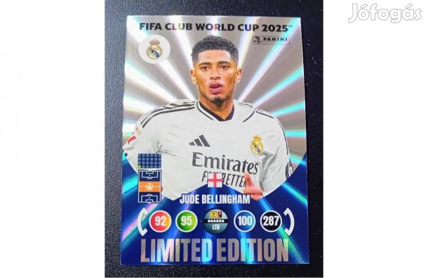 Jude Bellingham Real Madrid Limited focis kártya Panini FIFA World Cup