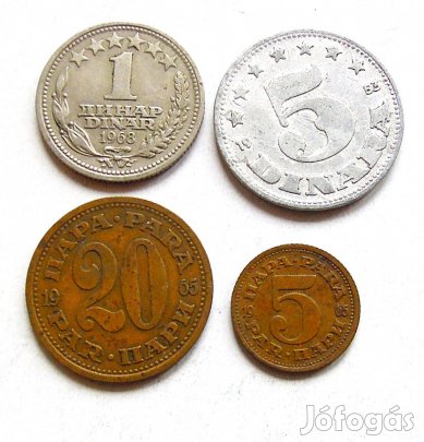 Jugoszláv fémpénz csomag No 3