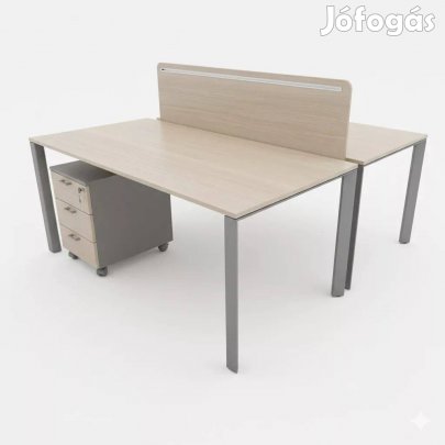 Juhar színű asztali paraván, térelválasztó, LAS - használt irodabútor