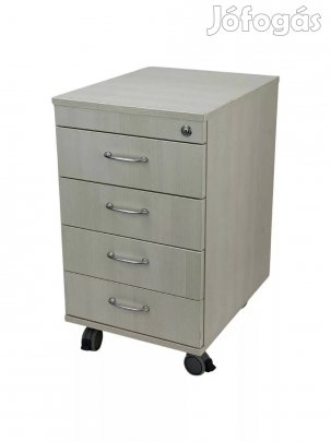 Juhar színű irodai tároló, konténer, világos 4 fiókos - használt bútor
