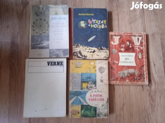 Jules Verne könyv csomag A világ ura A prémvadászok stb