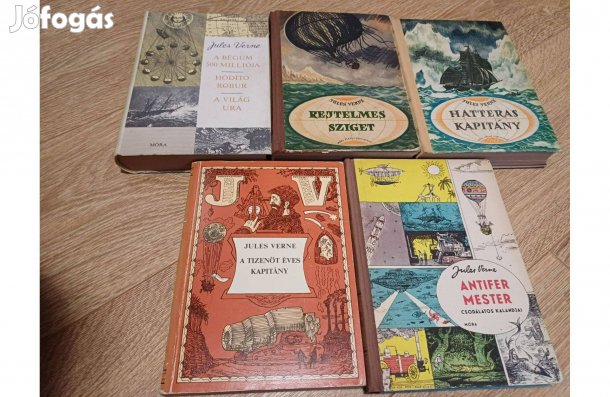 Jules Verne könyvcsomag, 5 db egyben