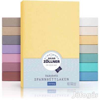 Julius Zöllner Jersey illeszkedő lepedő 2 db babaágyhoz, lila Outlet