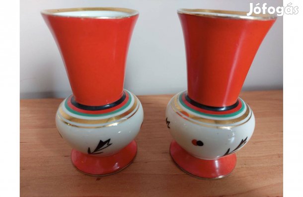 Julling J. Hungary Handpainting. Kézzel festett vázák. 9,5 cm