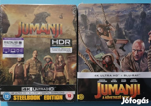 Jumanji 2,3rész 4k (fémdoboz) Blu-ray