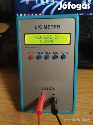 Junctek LC200A kondenzator induktivitas mérő, L C mérő
