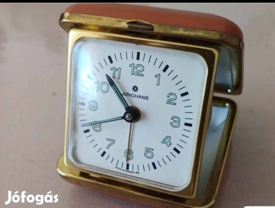 Junghans utazóóra barna tartóban