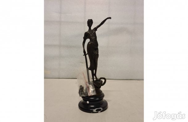 Justitia bronz szobor mérleggel 25 cm