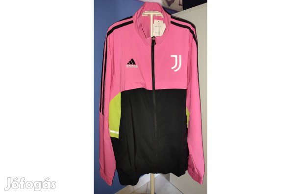 Juventus eredeti adidas cipzáras fekete pink felső (több méret)