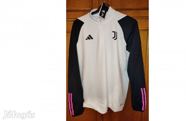 Juventus eredeti adidas cipzáras nyakú fehér fekete pink felső