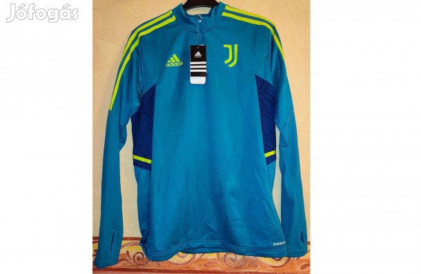 Juventus eredeti adidas cipzáras nyakú zöldeskék felső (M)