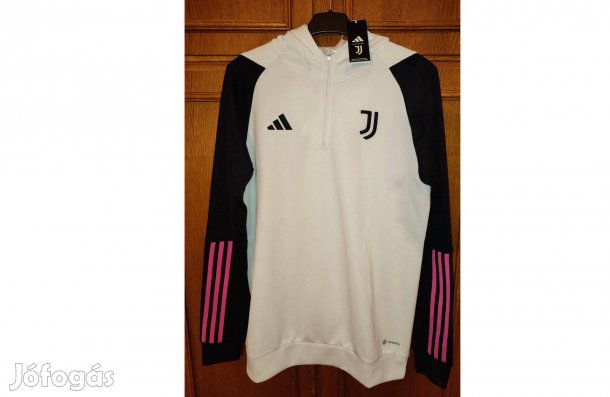 Juventus eredeti adidas fehér fekete kapucnis cipzáras nyakú felső M