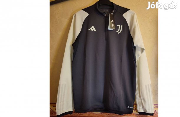 Juventus eredeti adidas fekete fehér cipzáras nyakú felső (M)