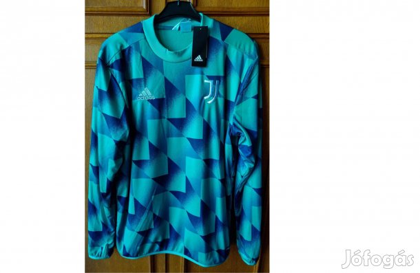 Juventus eredeti adidas zöldes kék hosszú ujjú felső (M)