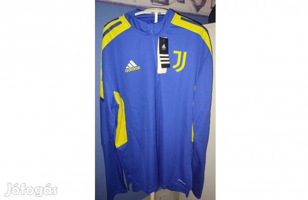 Juventus eredeti kék sárga adidas cipzáras nyakú felső (M)