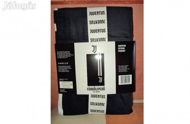 Juventus fehér fekete eredeti fürdőlepedő (új, címkés)