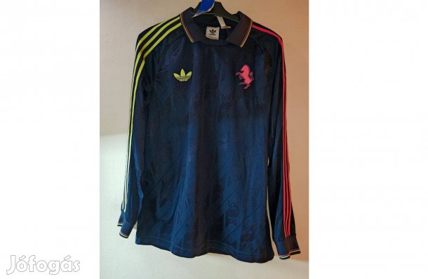 Juventus hosszú ujjú galléros eredeti kék adidas Originals mez (M)