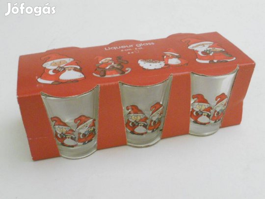 Jysk 6019400 - likőrös feles pohár télapós üveg 5cl 6db