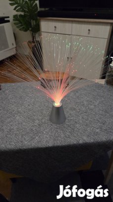 Jysk díszlámpa, üvegszállas, színes