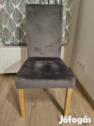 Jysk étkezőszék - szürke bársony, újszerű (alig használt)