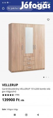 Jysk vellerup szekrény 