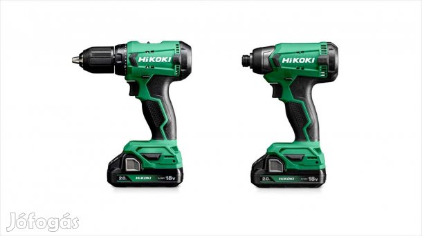 KC18Dawaz Hikoki akkus gépszett 18V Li-ion DS18DA WH18DA 2x18V 2Ah