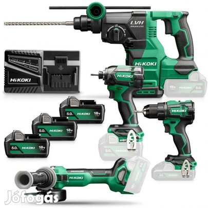 KC18Dewhz Hikoki akkus gépszett DS18De+WH1826DA+G1813DA+DH1826DA 3x18V