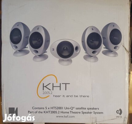KEF KHT 2005.2 5.1 házimozi szett, gyári álványokkal, új állapotban