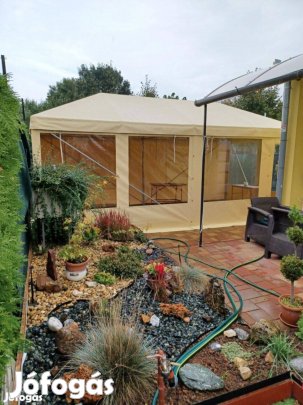 KERTI Pavilon 600X305X285 cm Vadonatúj, Profi Kivitelezés Szélálló!