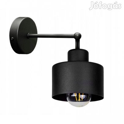KÉSZLETKISÖPRÉS! Fali lámpa fekete fém búrával | Loft - Industrial |