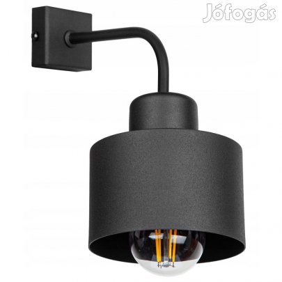 KÉSZLETKISÖPRÉS! Fali lámpa fekete fém búrával | Loft - Industrial |