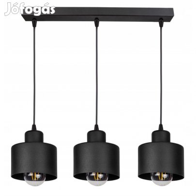 KÉSZLETKISÖPRÉS! Függőlámpa fekete fém búrával | Loft - Industrial |