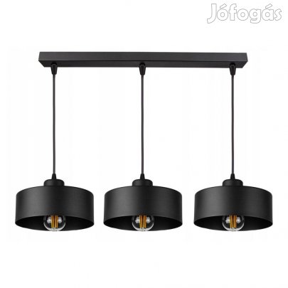 KÉSZLETKISÖPRÉS! Függőlámpa fekete fém búrával | Loft - Industrial |