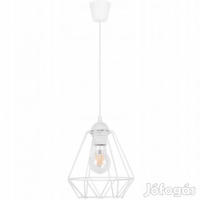 KÉSZLETKISÖPRÉS! Glimex Diamond Eko nagy méretű drót búrás függőlámpa