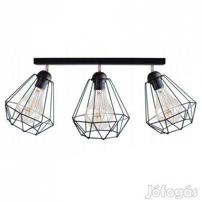 KÉSZLETKISÖPRÉS! Glimex Diamond drót búrás állítható mennyezeti lámpa