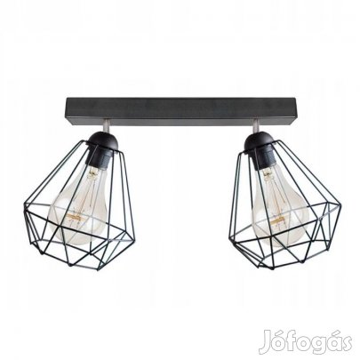 KÉSZLETKISÖPRÉS! Glimex Diamond drót búrás állítható mennyezeti lámpa