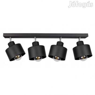 KÉSZLETKISÖPRÉS! Mennyzeti lámpa fekete fém búrával | Loft - Industri